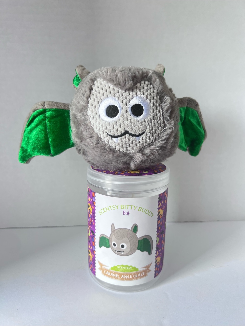 Scentsy Bat Bitty Buddy Caramel Apple Scent Rare Mini Halloween Plush Retired